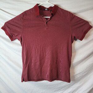 Calvin Klein Men's Polo Shirt Red Size Medium Short Sleeve Cotton Blend